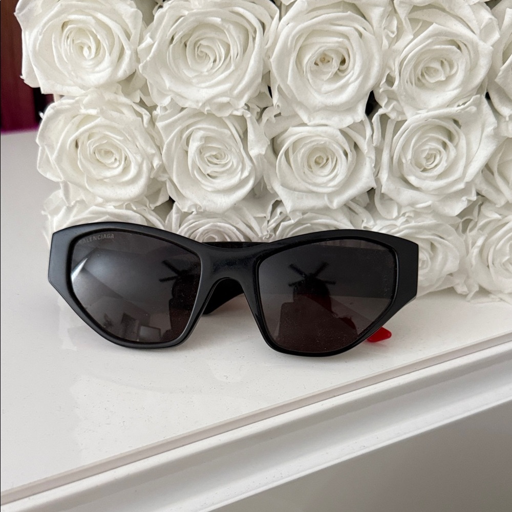 Balenciaga Black Angular Sunglasses
